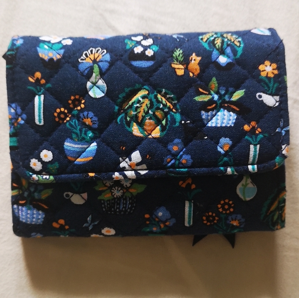 Vera Bradley Women's Cotton Riley Compact Wallet with RFID Protection
